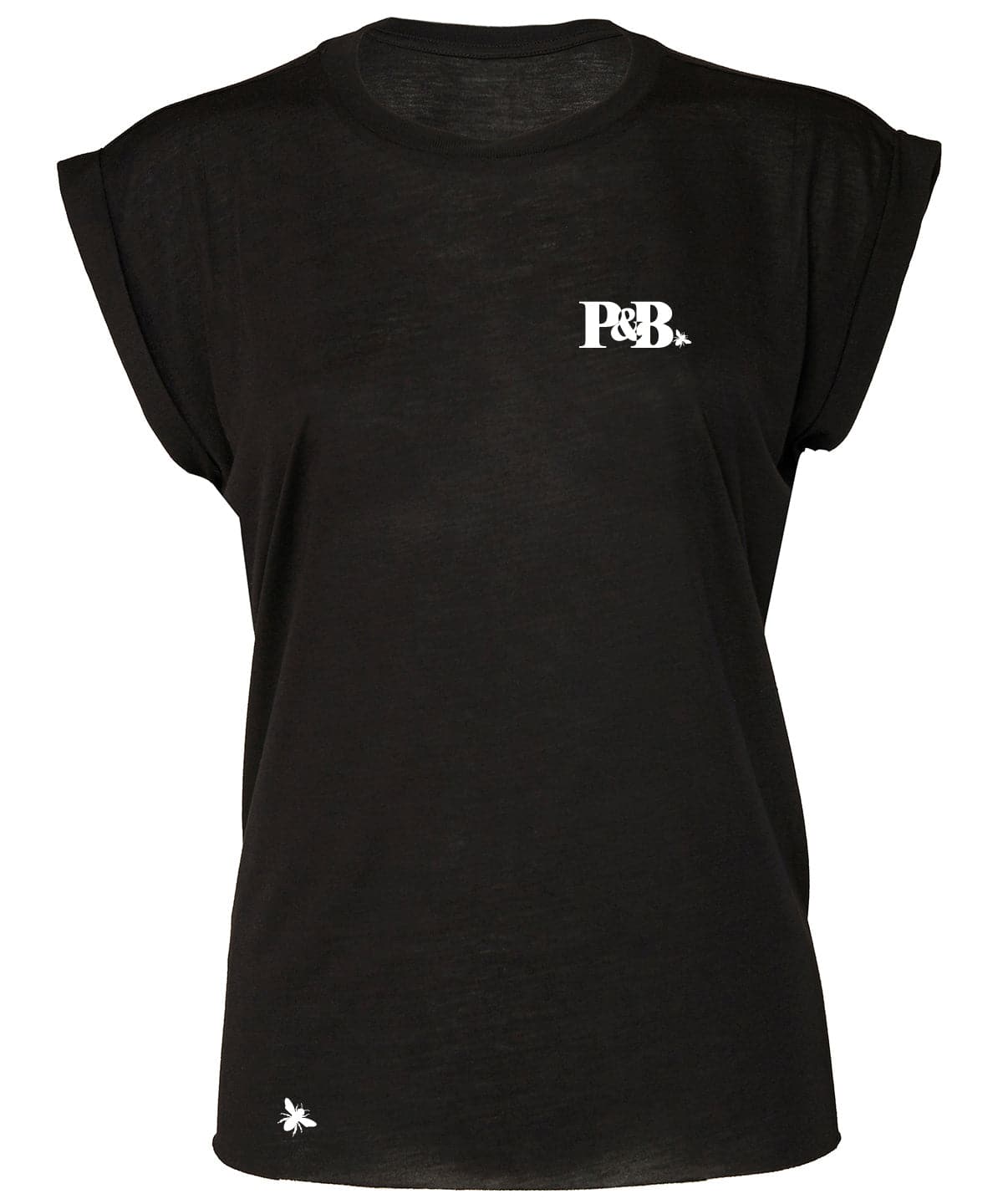 Brianna - muscle tee with rolled cuff